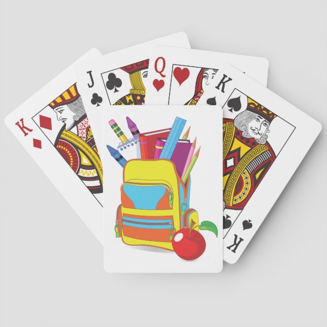 Full School Bag Playing Cards (Back)