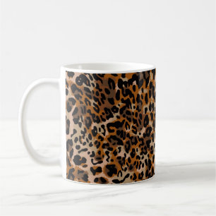Full seamless jaguar cheetah animal skin pattern. coffee mug