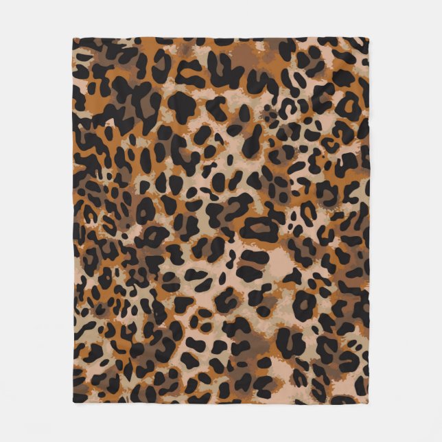 Full seamless jaguar cheetah animal skin pattern. fleece blanket (Front)