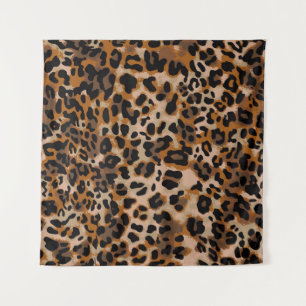 Full seamless jaguar cheetah animal skin pattern. tapestry