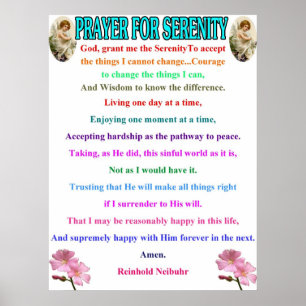 full serenity prayer poster