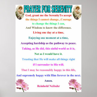 full serenity prayer poster