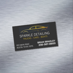 Full Service Auto Detailing Magnetic Business Card