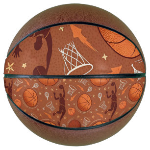 Full-Size Basketball with Playing Action Pattern