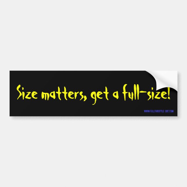 full size bumper sticker (Front)
