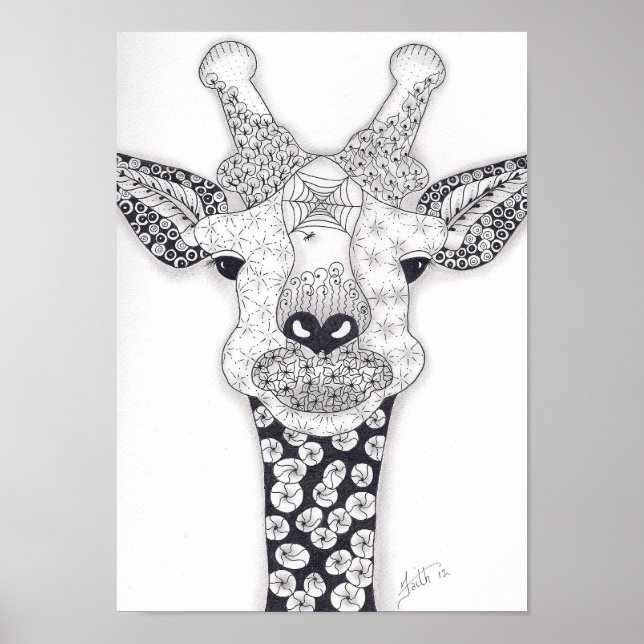 Full Size Giraffe Poster (Front)