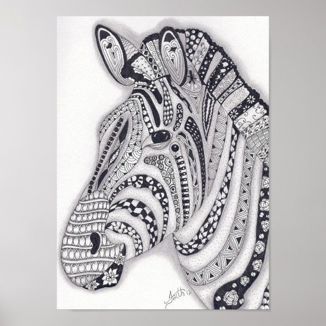 Full Size Zebra Poster (Front)