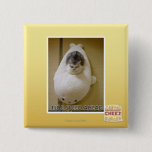 Full Speed Ahead 15 Cm Square Badge