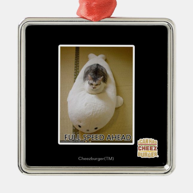 Full Speed Ahead Metal Tree Decoration (Front)