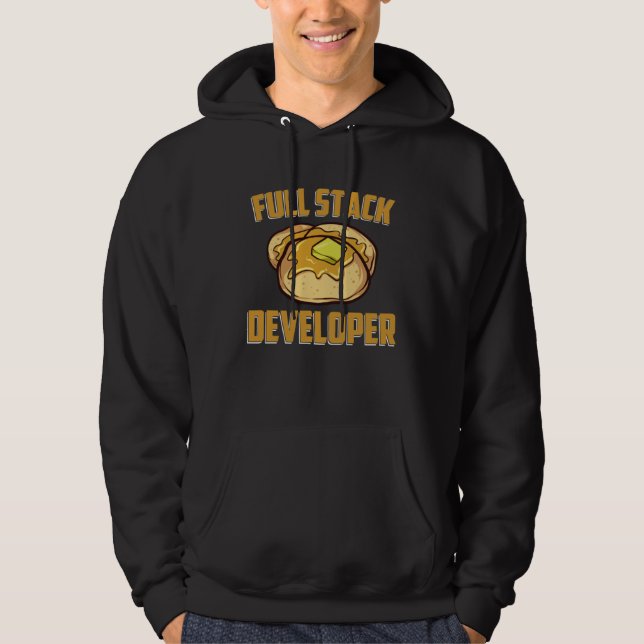 Full Stack Developer  Computer Coding Pancake Hoodie (Front)