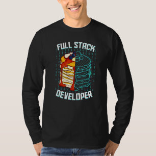 Full Stack Developer Pancake Web Coder Programmer T-Shirt
