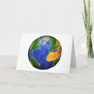 Full The Earth Showing Topographic Data. Card