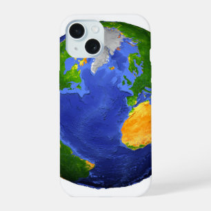 Full The Earth Showing Topographic Data. iPhone 15 Case