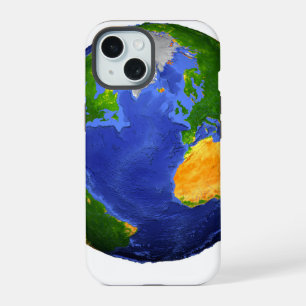 Full The Earth Showing Topographic Data. iPhone 15 Case