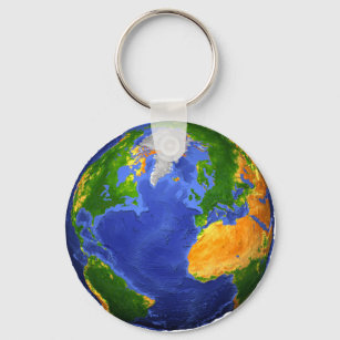 Full The Earth Showing Topographic Data. Key Ring