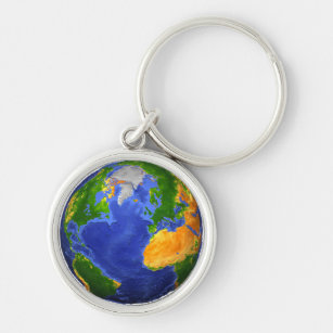 Full The Earth Showing Topographic Data. Key Ring