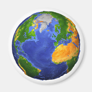 Full The Earth Showing Topographic Data. Magnet