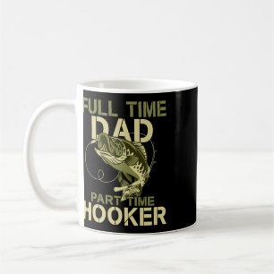 Full Time Dad Part Time Funny Fishing Dad Fathers Coffee Mug