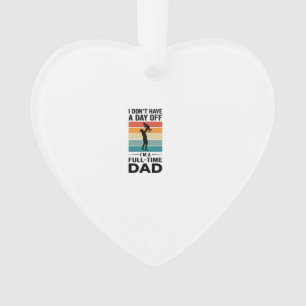 Full-Time Dad Vintage Graphic T-Shirt Design_1 Ornament
