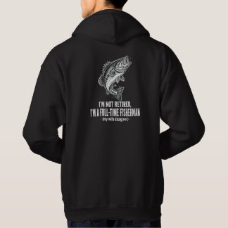 Full-Time Fisherman Funny Fishing Hoodie - Gone Fi