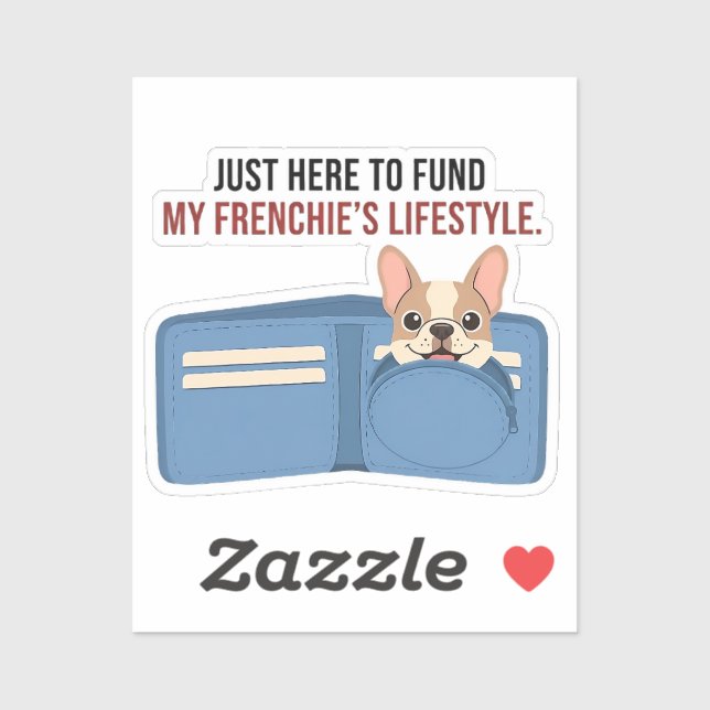 Full Time Frenchie Sponsor Funny French Bulldog De (Sheet)