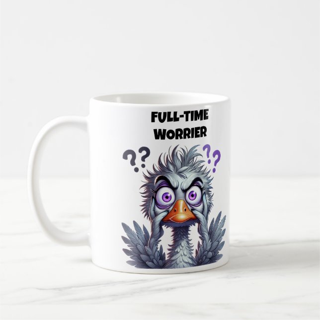 Full Time Worrier Mum Coffee Mug (Left)
