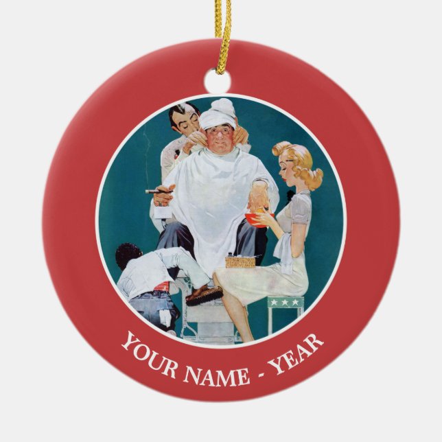 Full Treatment Ceramic Ornament (Front)