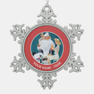 Full Treatment Snowflake Pewter Christmas Ornament