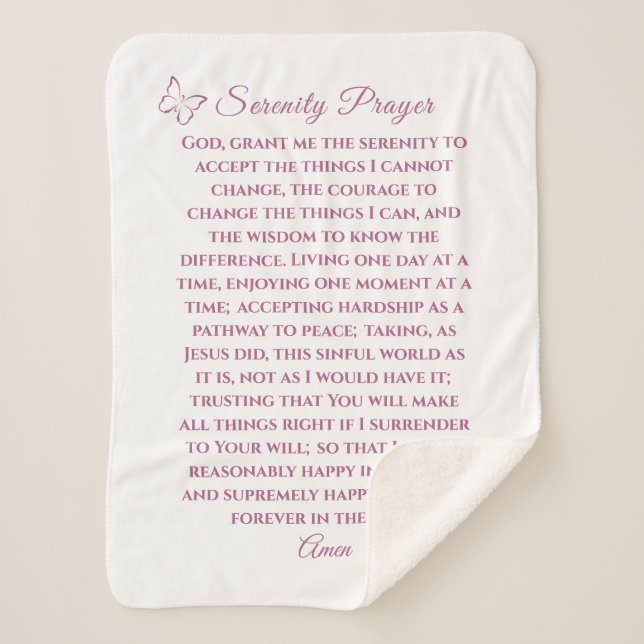 Full Version Serenity Prayer Blanket (Front)