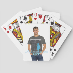 Full Vertical Photo - Script Custom Text Poker Car Playing Cards