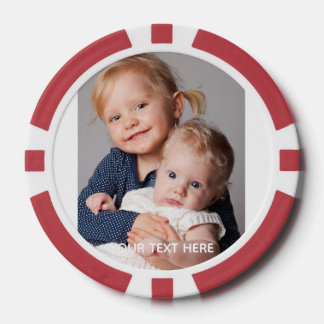 Full Vertical Photo Script Custom Text Poker Chips