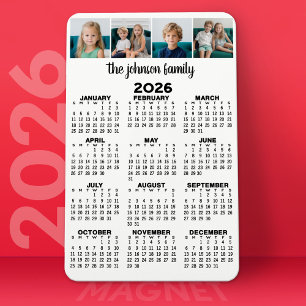 Full View Calendar with 4 photos Magnet