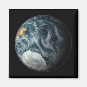 Full view of the Earth highlighting Antarctica Magnet
