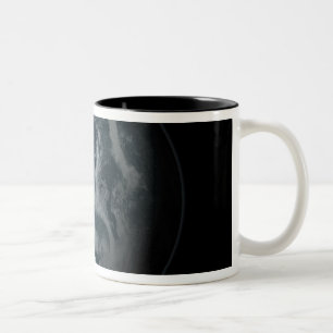 Full view of the Earth highlighting Antarctica Two-Tone Coffee Mug