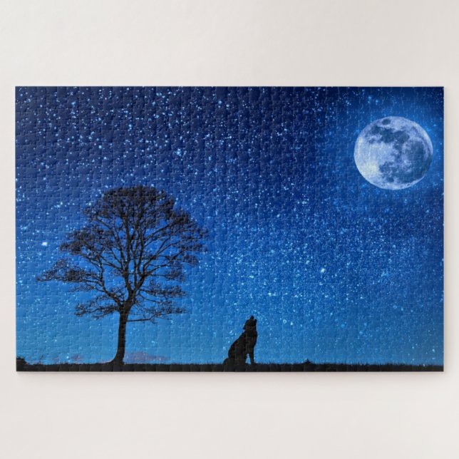 Full Wolf Moon Jigsaw Puzzle (Horizontal)