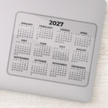 Full Year 2027 Horizontal Calendar Laptop