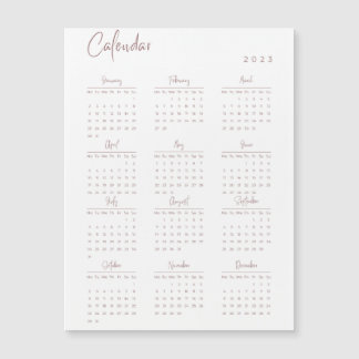 Full Year View 2023 Calendar