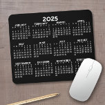 Full Year View Calendar - horizontal Mouse Pad<br><div class="desc">Black and White - A minimal, basic 12 month 2024 calendar with a solid colour background. A standard look for your home office or school locker. The fonts are simple to read, and the colours can be changed. -------- If you open the customise area, it will take to you to...</div>