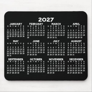 Full Year View Calendar - horizontal Mouse Pad