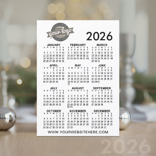 Full Year View Calendar with Company Logo Invitation