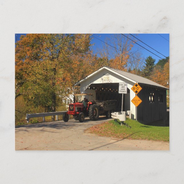 Fuller Black Falls Covered Bridge Montgomery VT Postcard (Front)