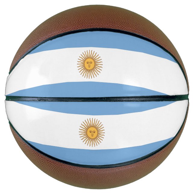 Fullsize Basketball with Flag of Argentina (Front)