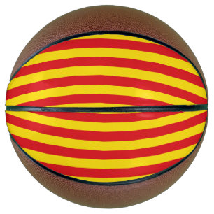 Fullsize Basketball with Flag of Catalonia