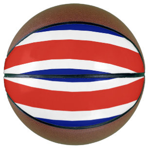 Fullsize Basketball with Flag of Costa Rica