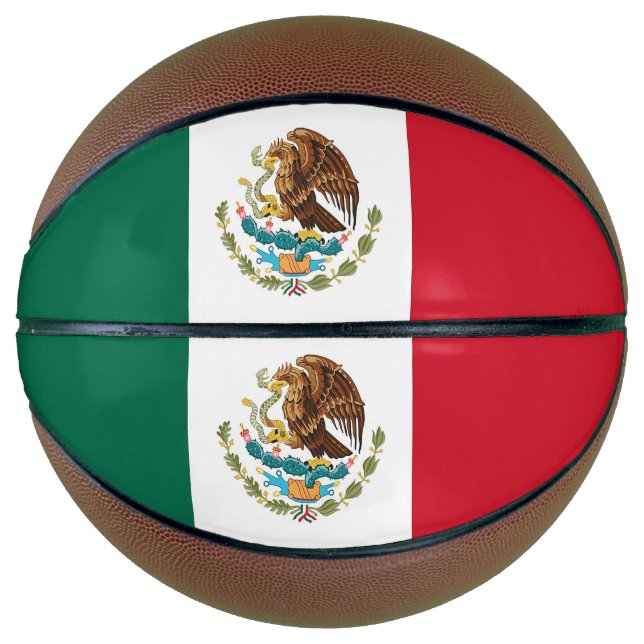 Fullsize Basketball with Flag of Mexico (Front)