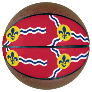 Fullsize Basketball with Flag of St. Louis
