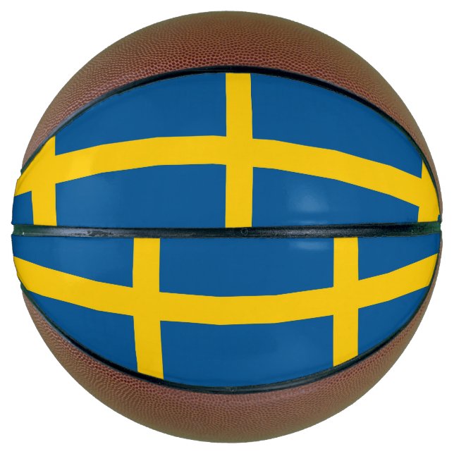 Fullsize Basketball with Flag of Sweden (Front)
