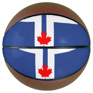 Fullsize Basketball with Flag of Toronto, Canada