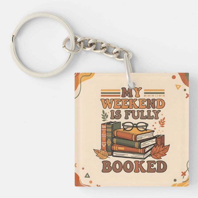 Fully booked weekend design key ring (Front)