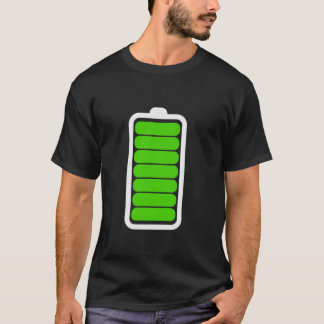 Fully Charged Battery Funny Lazy Halloween Costume T-Shirt